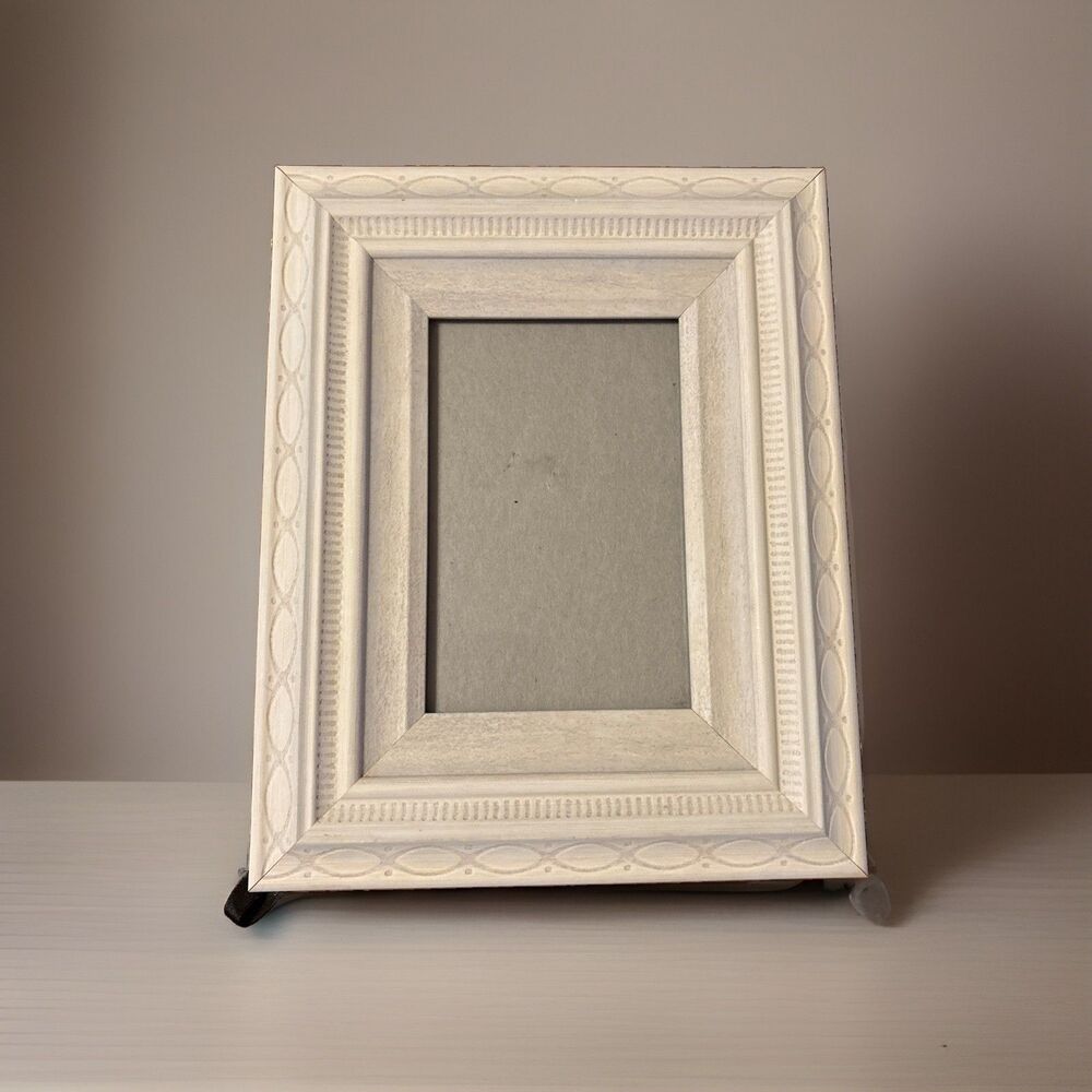 White Picture Frame Photo 4 x 6 Rustic French Country Boho Bohemian Chic
